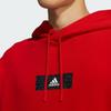 adidas CNY Logo Print Drawstring Long Sleeve Sweatshirt Men Tops Red HZ3036