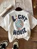 Cartoon 100% Cotton Graphic Tee Women's Retro T-Shirt Loose Comfortable Crew Neck Short Sleeve Top Vintage Shirt Summer