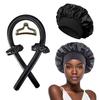 Hittevrije Krulstang Set Satijnen Nachtmuts voor Vrouwen Geen Hitte Haarrollers Slapen Zachte Hoofdband Styling Tool Luie Krullen