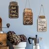 4PCS Vintage Coffee Letter Sign - Rustic Wooden Hanging Plaques for Bar, Restaurant, Kitchen & Farmhouse Wall Decor