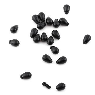 20pcs  Black Carp Fishing Method Feeder Quick Change Beads Terminal Tackle(11mm)