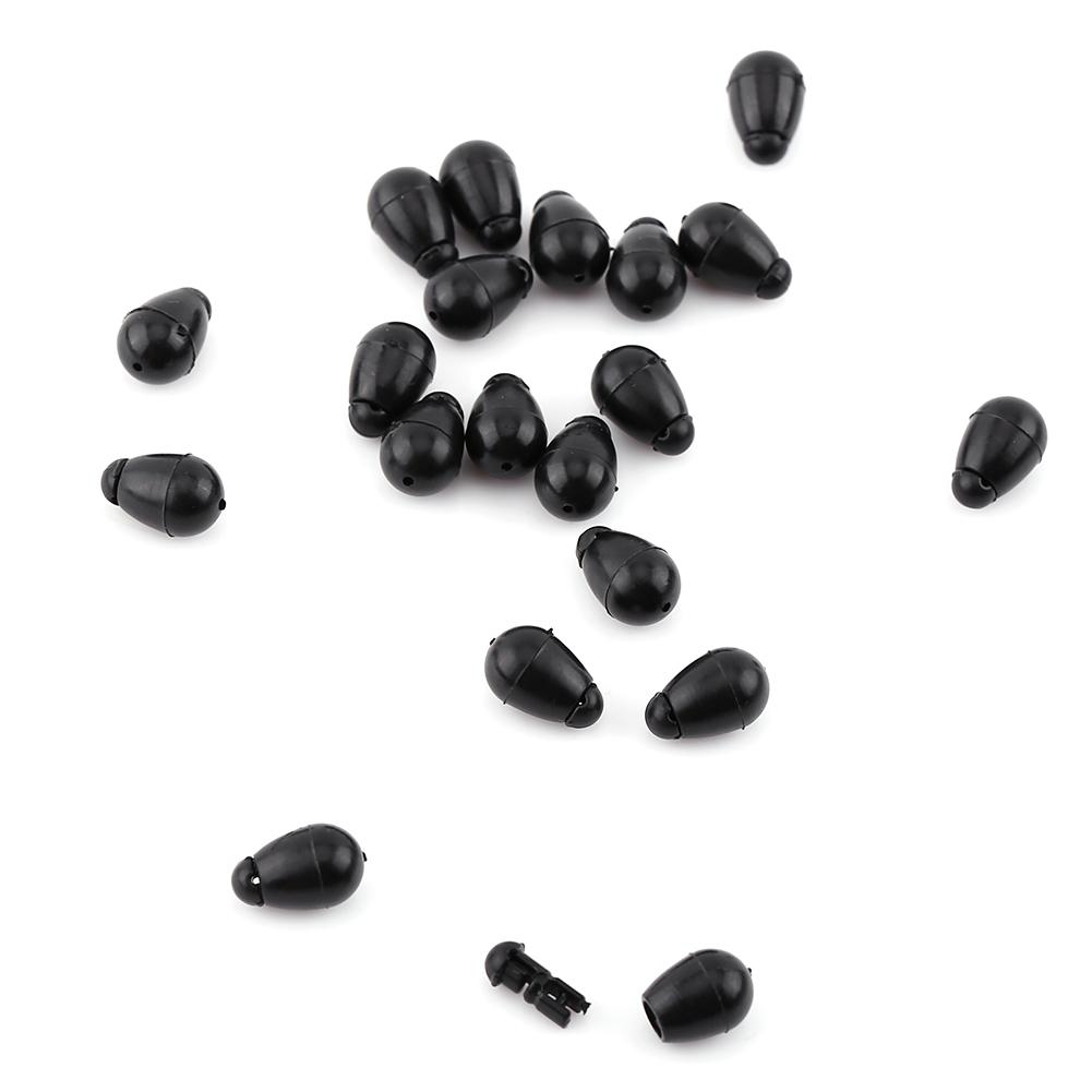 20pcs  Black Carp Fishing Method Feeder Quick Change Beads Terminal Tackle(11mm)