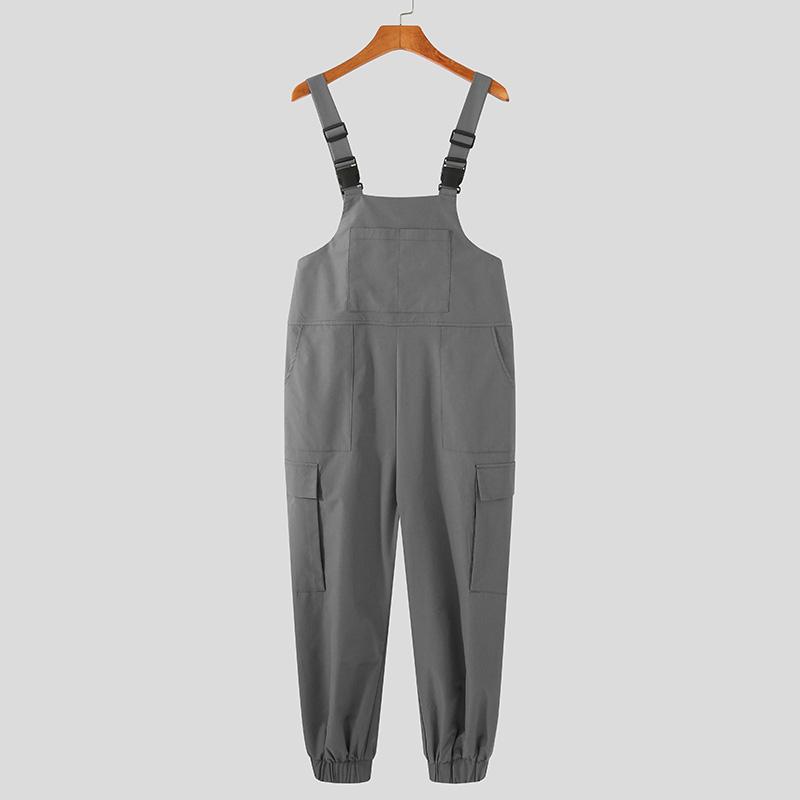INCERUN Tuta da uomo lunga cargo senza maniche Senza maniche Cinghie  regolabili Pantaloni Bretelle Tute larghe Tute acquista in modo economico —  spedizione gratuita, recensioni reali con foto — Joom
