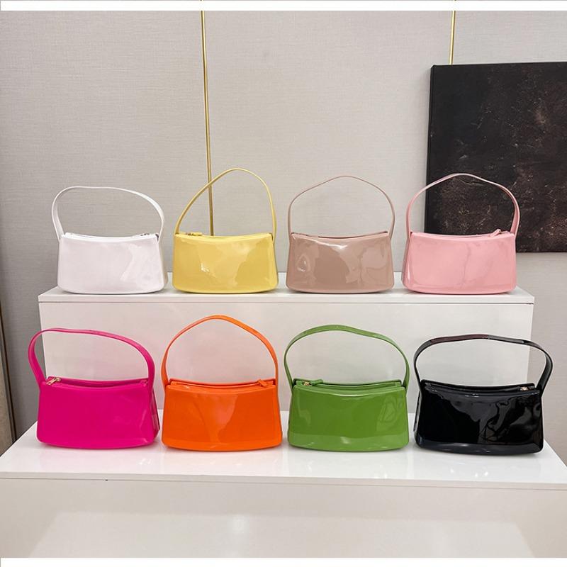 Summer New Fashion Hand Bag Underarm Jelly Bag Women's Baguette Bag Bright Color Versatile Trend Handbag