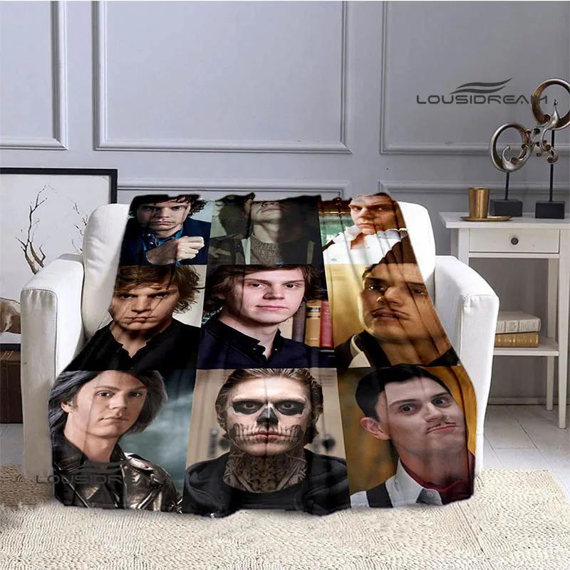 3D Evan Peters Muster bedruckte Decke Mode hält warm schöne Decken weiche und bequeme Decke Geburtstagsgeschenke