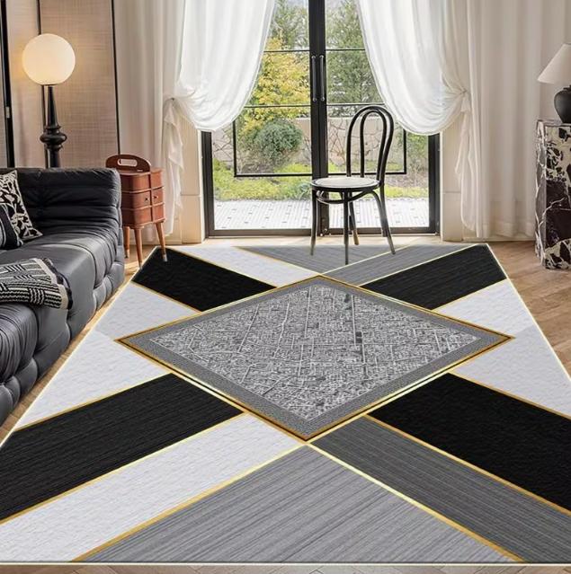 

Modern Living Room Floor Mat with Simple Lines and Soft Non Slip for Bedrooms Living Rooms Terraces Offices and Kitchen Carpets 40x60cm