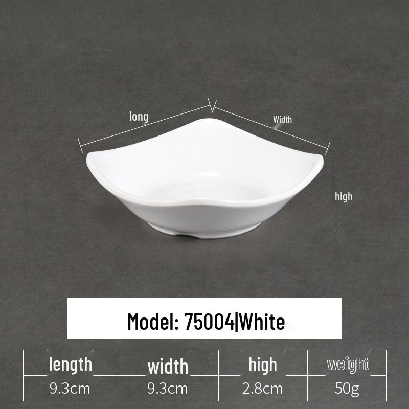 

Korean Style Melamine Round Dish for Snacks, Cold Dishes, BBQ, Hot Pot, and Sauces