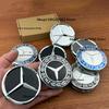 For Mercedes Benz 4pcs 75 Mm , Wheel Hub Caps with Logo for Mercedes Benz C207 C218 A207 C117 CLA CLS E Class W212 S212 X166 W176
