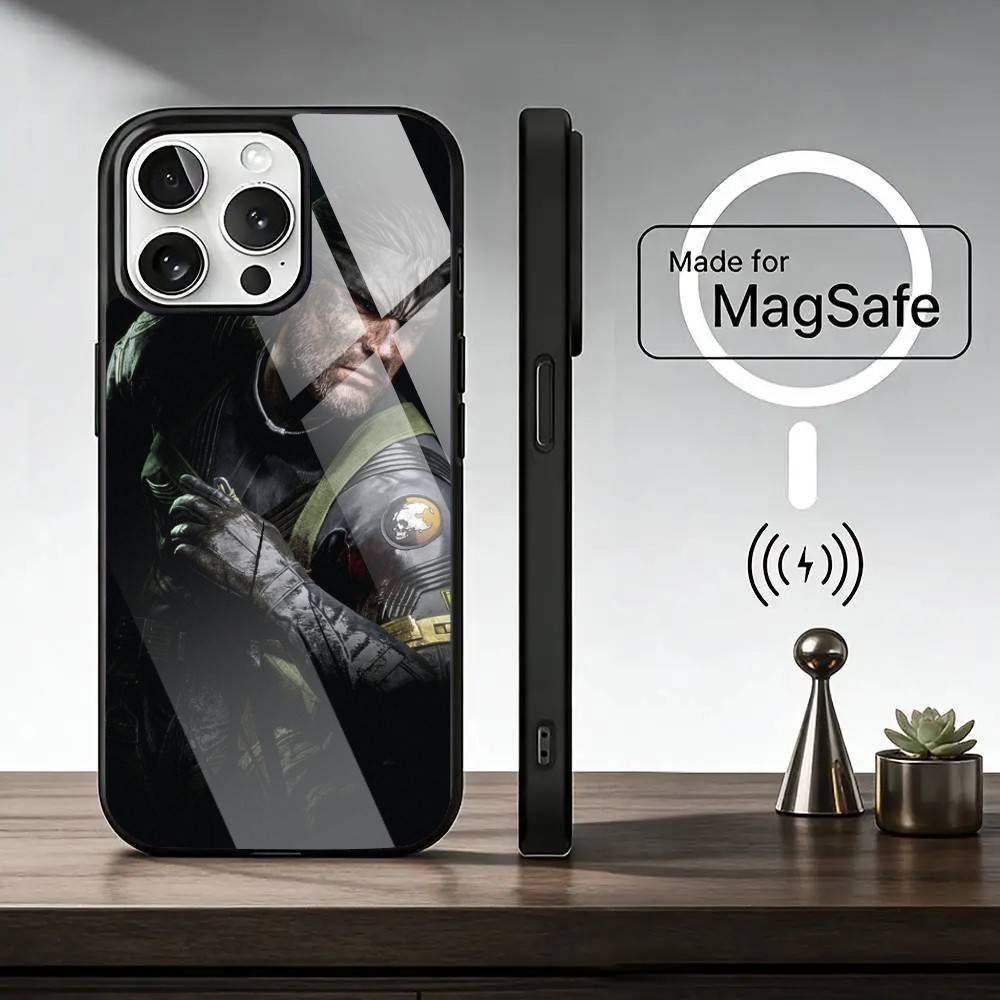 G-Game Metal Gear Solid Handyhülle Für iPhone17,16,15,14,13,12,11 Plus,Pro Magnetisch Für Magsafe Kabelloses Laden