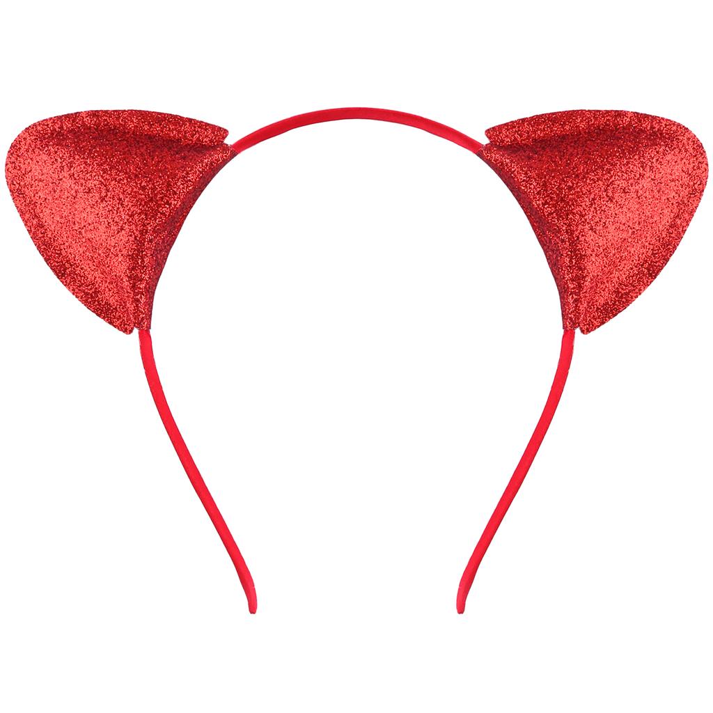 Party Delicate Glitter Cat Ear Headband Hair Band Hair Hoop for Women Girls for Party Celebration and Daily Wearing