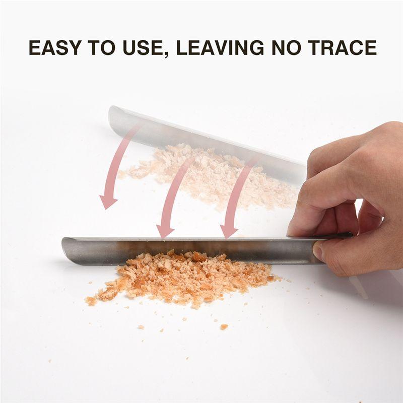AEE4-Table Crumber Crumb Sweeper 304 Stainless Steel Crumb Scraper Food Remover Desk Cleaning Tool For Waiters