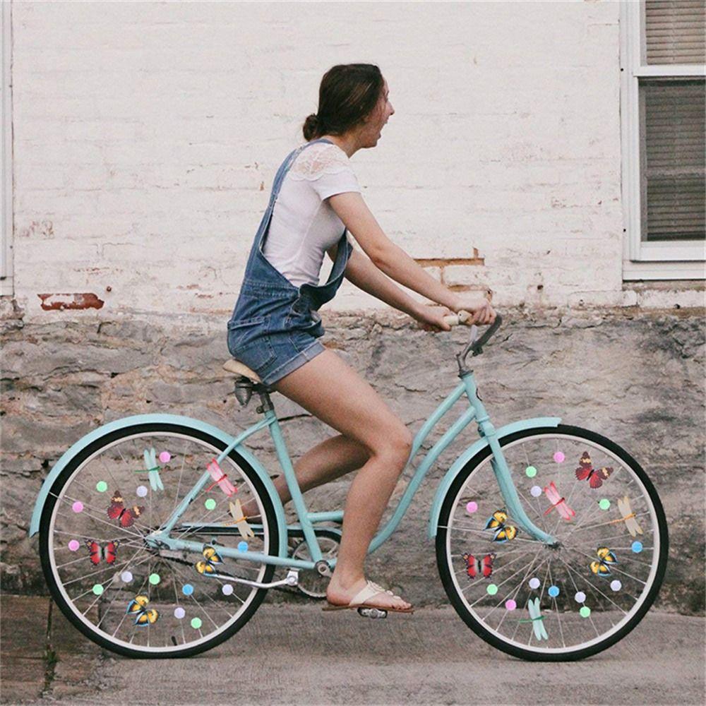 Decor Luminous Colorful Bicycle Spoke Decor Spoke Wrap Tubes Bicycle Spoke Beads Spoke Color Beads