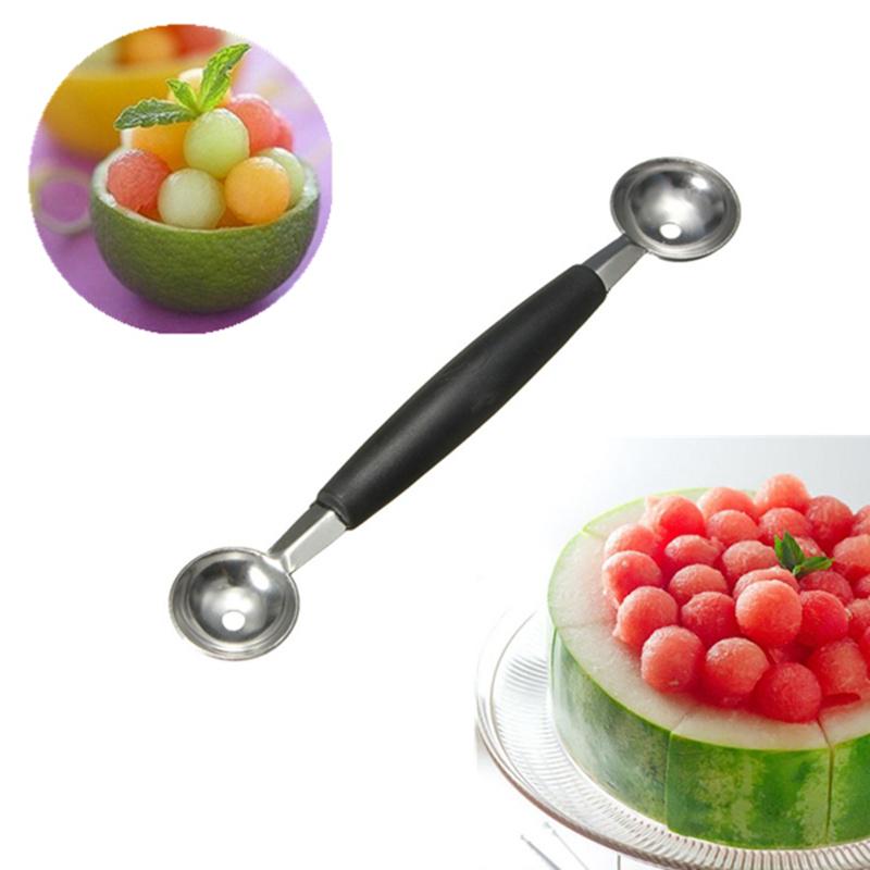 Stainless Steel Double Ended Headed Fruit Icecream Ball Spoon Diameter Melon Baller Fruit Vegetable Tools PY0039