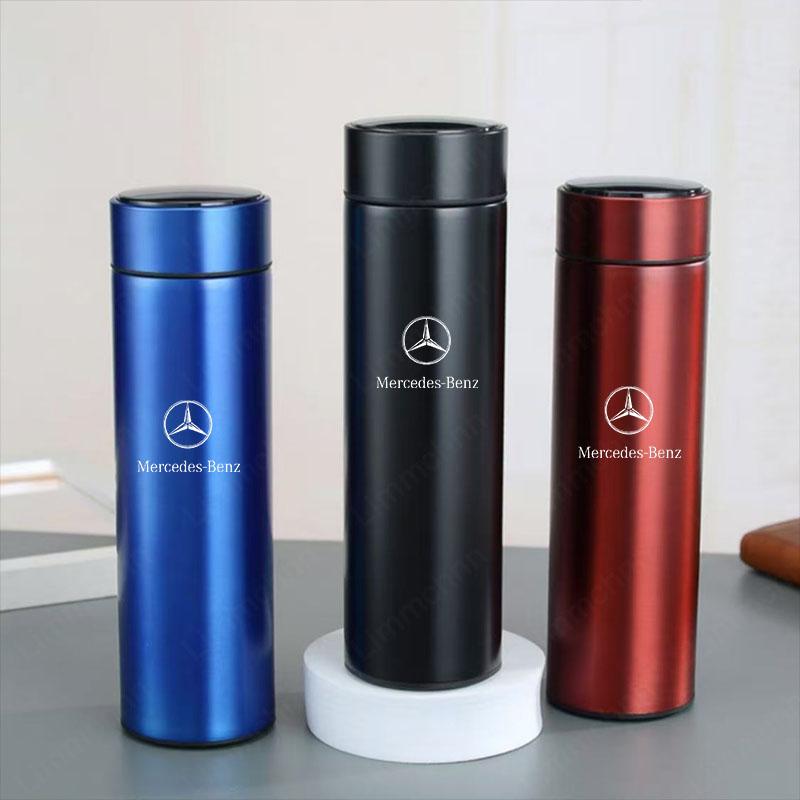 ERS3 2025 Hot 500ml Smart Water Bottle Stainless Steel Thermos Flasks Coffee Cup Milk Mug For Mercedes benz W203 W204 W205 W209 W210