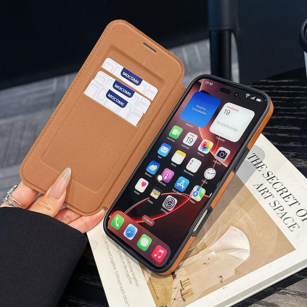 Nowe etui na telefon z wkładaną kartą dla IPhone 16e dla Apple 15 Promax Shield Magnetyczny składany skórzany pokrowiec