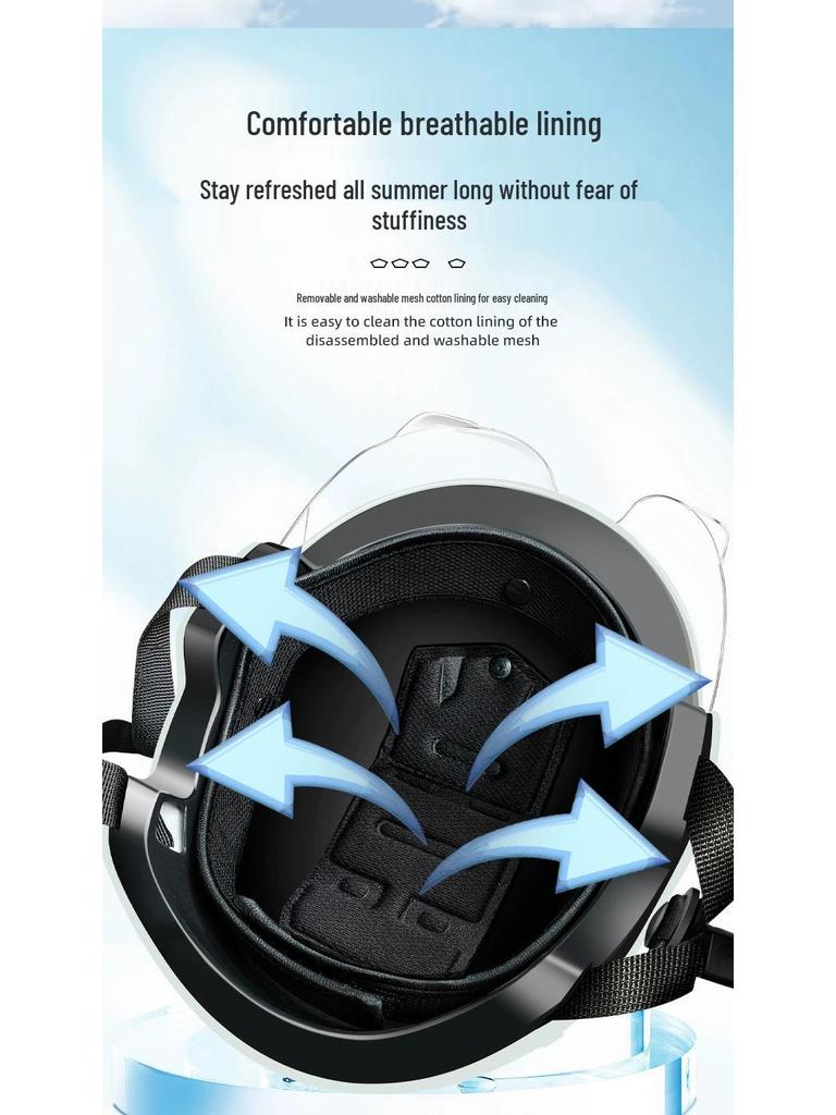 3C Certified Lightweight Electric Bike Half-Helmet with Summer Sun Protection for Men and Women