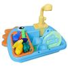 Children's Dinosaur Dishwasher & Fishing Toy Set with Vegetable Washing Basin
