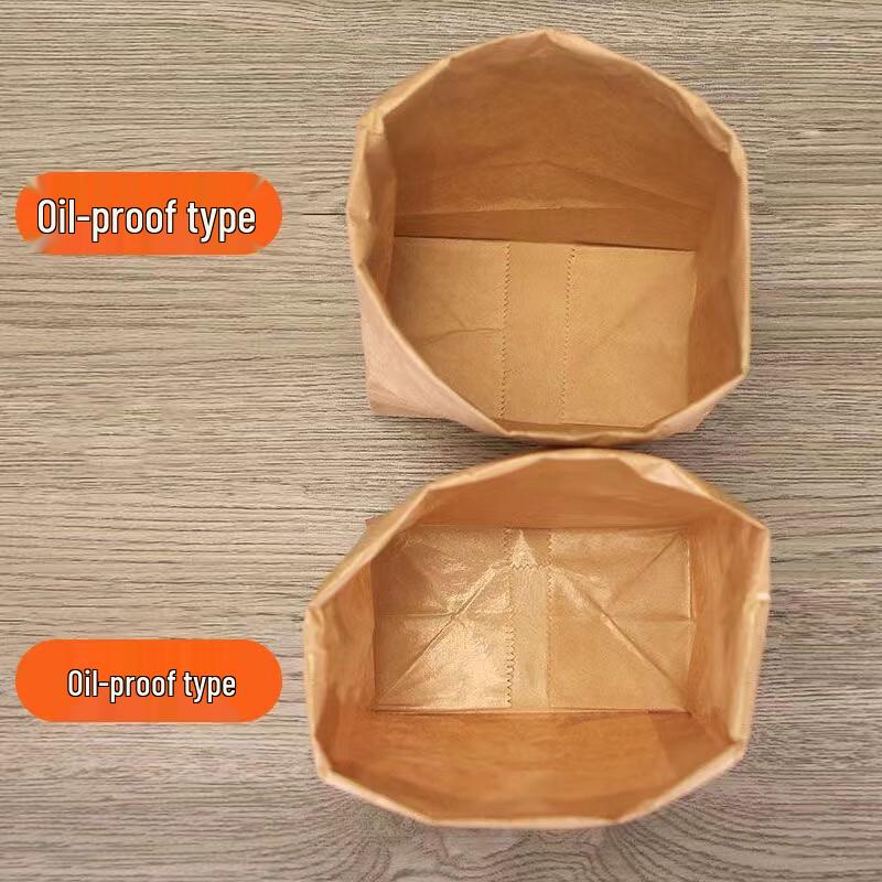 Oil-Proof Kraft Paper Food Delivery Bags