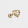 youngglow 14k sparkling in heart piercing