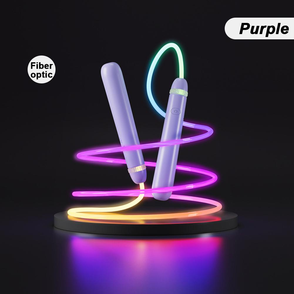 Children's Colorful Luminous Skipping Rope Type-C Rechargeable Long-Lasting Color-Changing Skipping Rope Portable Fitness Equipment