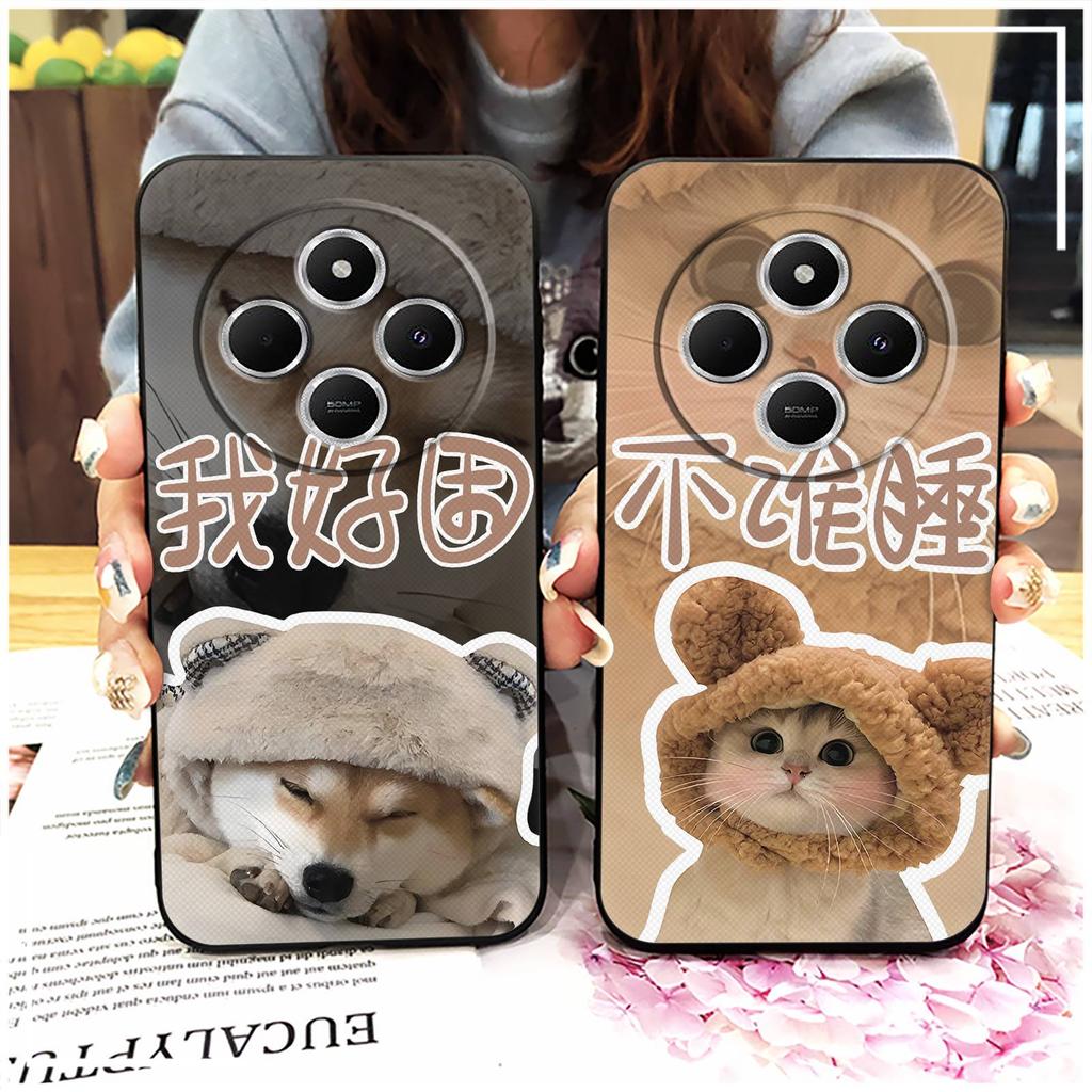 Phone Pouch Couple Phone Case For Redmi 14C 4G/14R 5G/A3 Pro 4G/POCO C75 Back Cover Soft Case Dirt-resistant Silicone