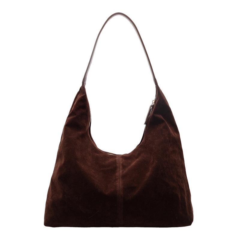 

Женская ретро матовая большая сумка - Новая осенне-зимняя высококлассная通勤 тоут большой вместимости кофейный