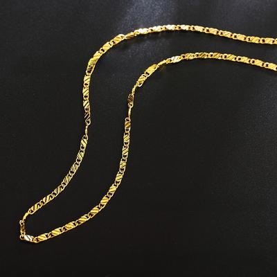 Avrupa & Amerikan Stili 18K Altın Kaplama Bakır/Gümüş Zincir Kolye Erkekler & Kadınlar için, 16-30 İnç.