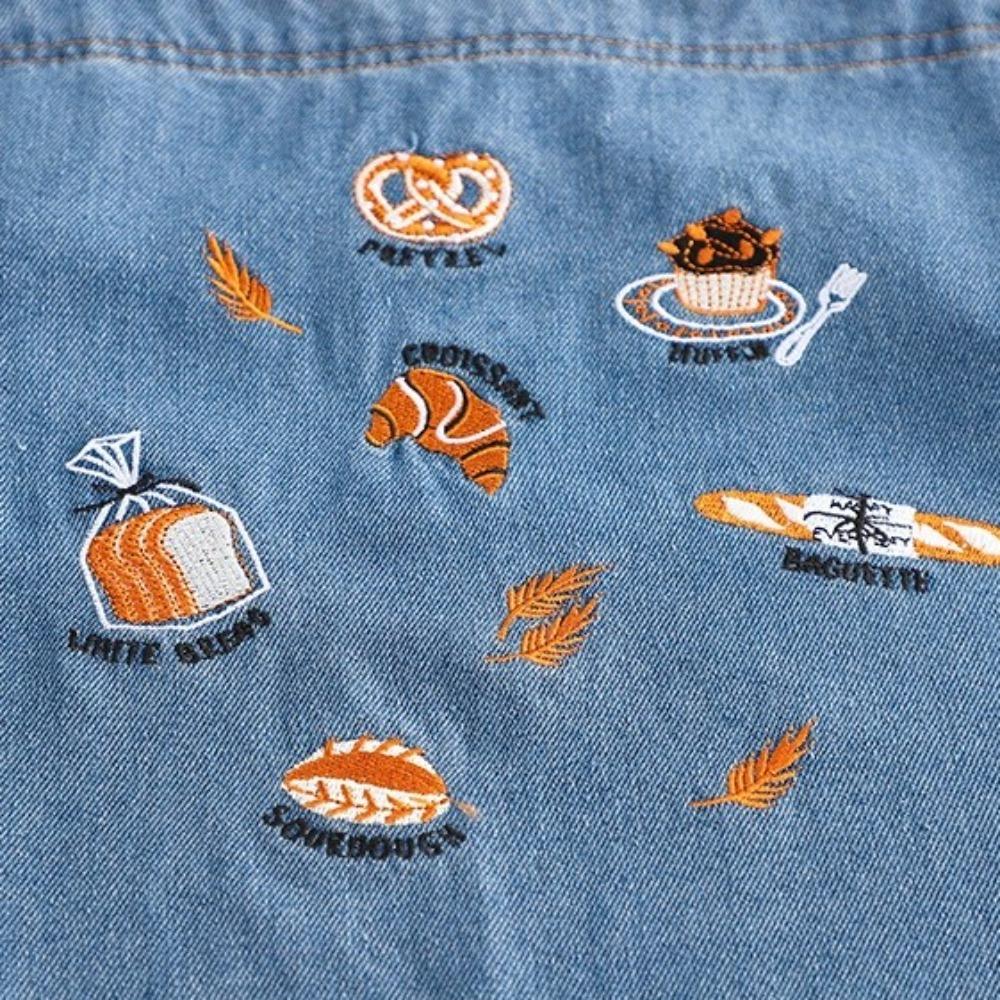Fashion Retro Apron Artistic Design Korean Workwear Apron Durable Baking Apron Milk Tea Shop