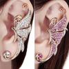 1Pc Ear Cuff Clamp Fine Workmanship Anti Rust Jewelry Rhinestone Butterfly Wing Ear Cuff Clip Earring for Club