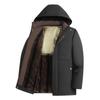 Men's Thickened Fleece-Lined Winter Parka Cotton Jacket ZH3236