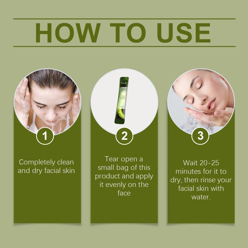 4G*12 Avocado Cleansing Bubble Mask Moisturizing and Hydrating Gentle Non-tightening Cleansing Mask Suitable for All Skin Types