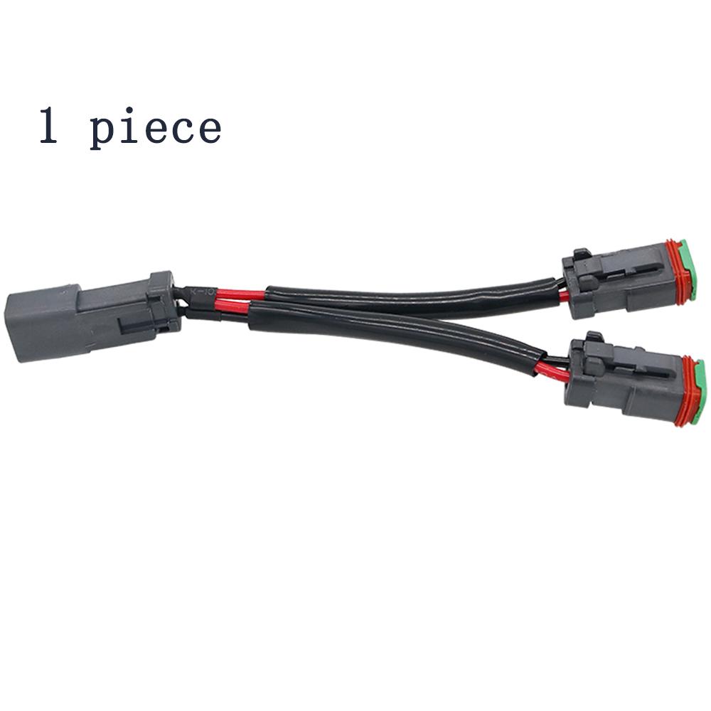 

Deutsch DT 2 Pin Pigtail Kit Waterproof Electrical Auto Connector 1Male 2 Female Plug with Wire Cable harness for Car Headlights 1Male to 2Female