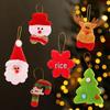 Santa Claus, Snowman & Reindeer Fabric Ornaments for Christmas Trees - Hotel & Mall Decor Pack