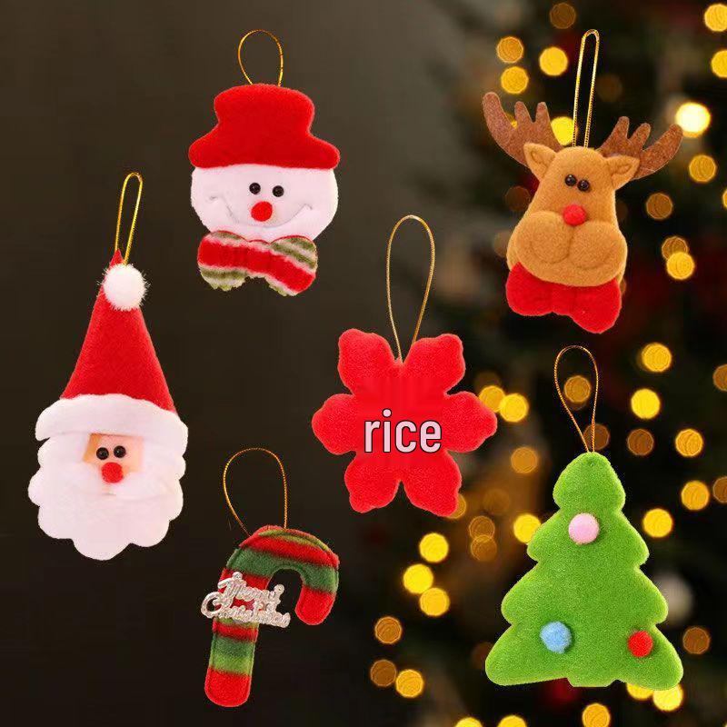 Santa Claus, Snowman & Reindeer Fabric Ornaments for Christmas Trees - Hotel & Mall Decor Pack
