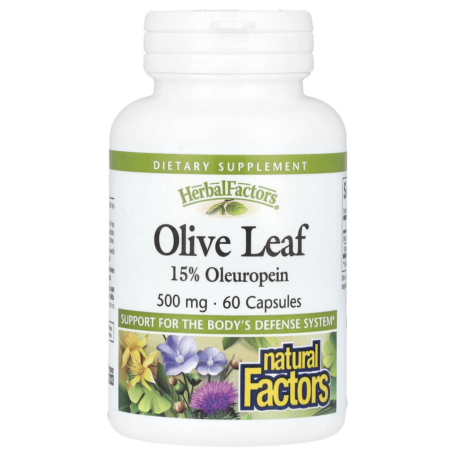 

Herbalfactors, Olive Leaf, 500Mg, 60 Capsules