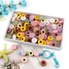 Kovict 5/15Pcs Daisy Sunflower Mini Silicone Beads DIY Pacifier Chain Bracelet Necklace Handmade Accessories For Jewelry Making