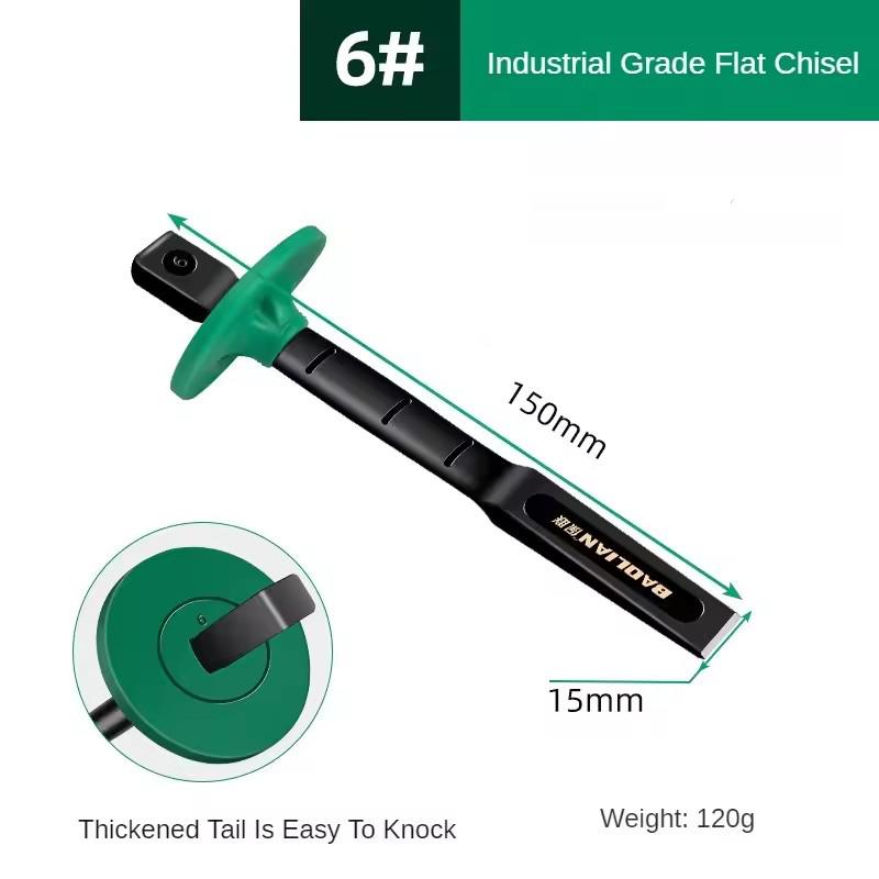 

Flat Chisel Head for Concrete Chrome Vanadium Steel Masonry Chisel Tool Processing Brick Splitter Chisel Hammer Drill Accessorie 6 Inch