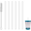 Replacement Straws Compatible With Contigo Spill-Proof 14oz Tumbler,6 Pack with 1 Brush (White)