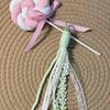 Lace Flower Color Block Knotting Keychain & Phone Charm