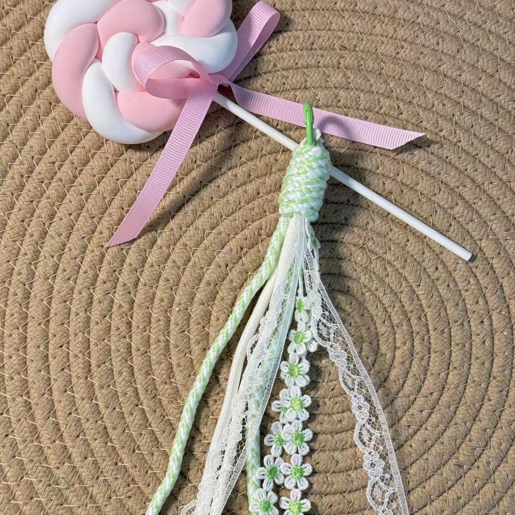 Lace Flower Color Block Knotting Keychain & Phone Charm