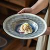 Beautiful Plate Ceramic Straw Hat Plate Household Plate Restaurant Hotel Western Pasta Plate Round Plate