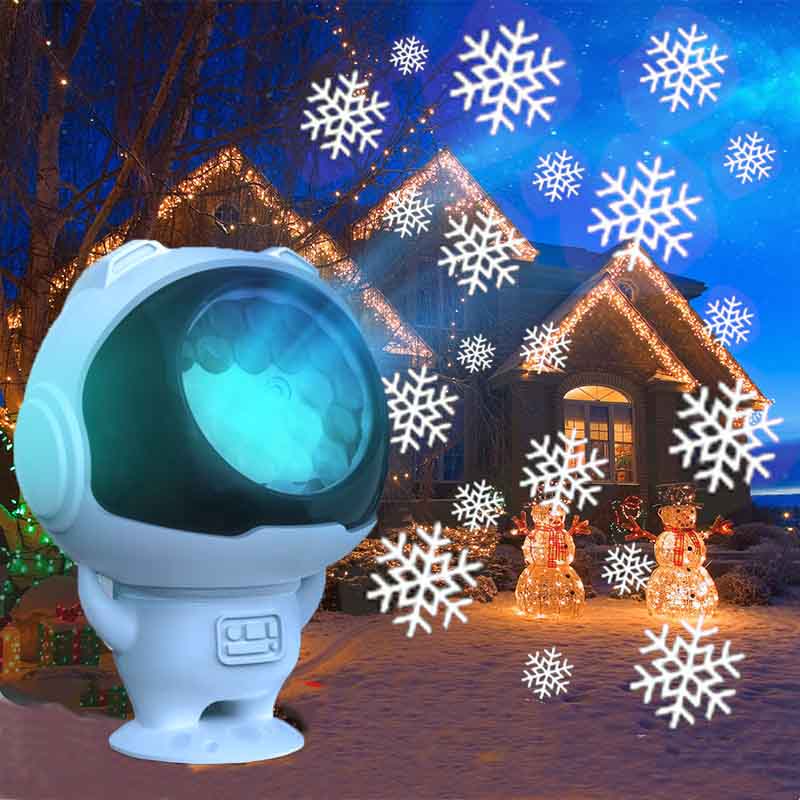 

USB рождественская проекционная лампа вращающийся динамический проектор астронавт ночные огни для декора новогодней вечеринки