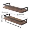 Sturdy Wall Mounted Floating Shelves Multipurpose Floating Shelves Practical Wood Wall Mounted Holder for Bathroom