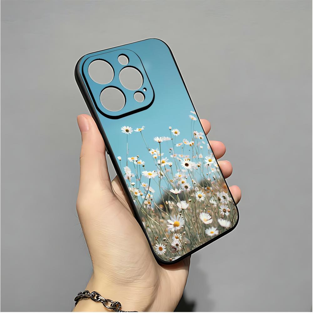 

Daisy Phone Case For IPhone 16,15,14,13,12,11,XS,XR,X,8,7,Pro,Max,Plus,mini Silicone Black Cover iphone13pro