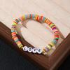 LOVE Letter Buntes Heishi Perlen Stretch Armband Set für Damen Y2K Boho Schmuck Geschenk