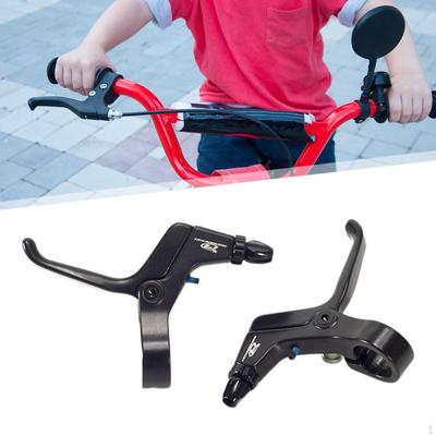 1 Pair Bike Brake Levers, Universal Handlebar Aluminum Alloy Handle for Kids Bike, Folding