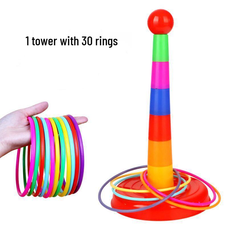 

Навчальна гра «Кидання кілець» для дітей та батьків - Весела гра на складання та кидання для дитячого садка