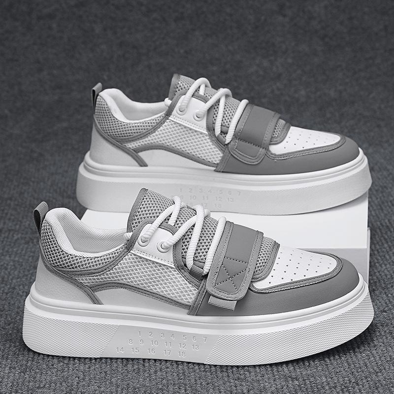 Fashion Men's Thick Sole Sports Shoes 2025 Spring Autumn Fashion Breathable Mesh Shoes Soft Soled Non-slip Wear-resistant Casual Shoes
