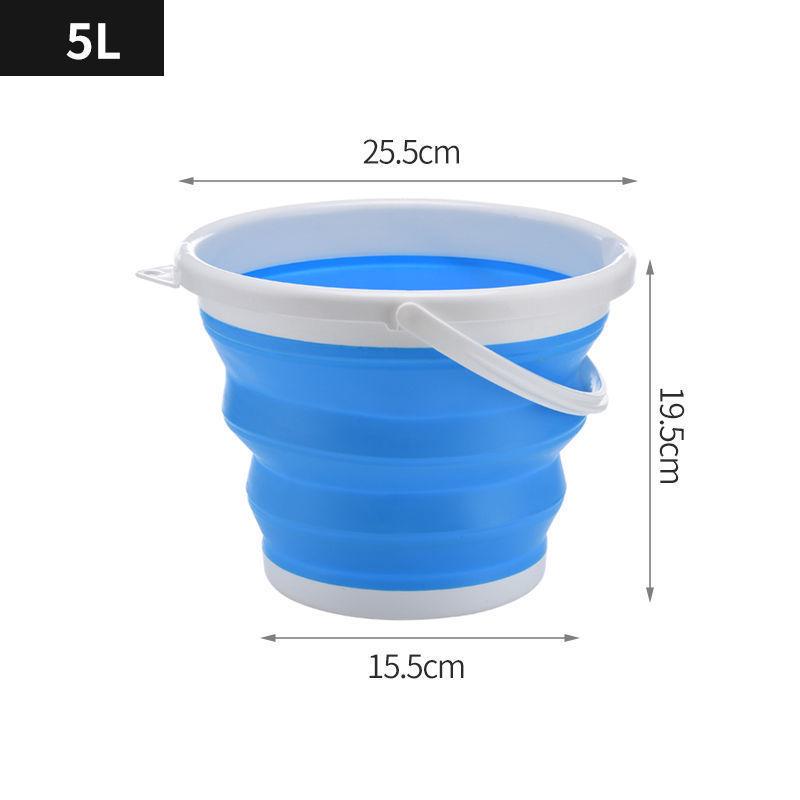 Seau d'eau pliable en silicone portable: Épaissi, Petit, pour la Pêche, la Collecte sur la Plage, le Lavage des Mains et la Collecte d'Eau