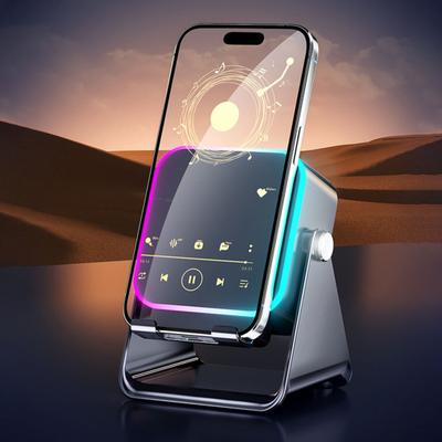 5-in-1 Auto-Sensing Bluetooth-compatible Phone Holder High-fidelity Stereo Speaker with Adjustable Speaker for IPhone Ambient Light